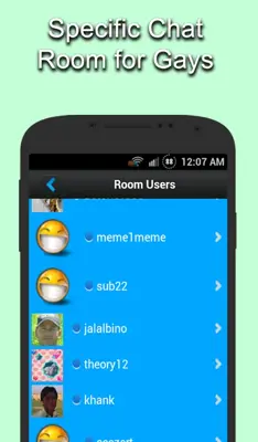 Gay Chat android App screenshot 1